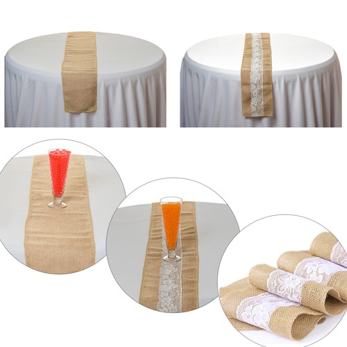 Jute tissu chemin table - jute, de
