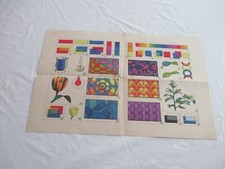 ancienne grande feuille années 60 découpage découpis à identifier 49 x 32 cm