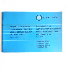 VESPA PIAGGIO  VARIANTE MANUEL STATION SERVICE - FR / EN - VESPACAR P 501 P 601