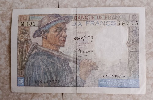 Billet francs mineur - de,