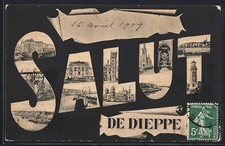 CPA Dieppe, Schriftzug Salut
