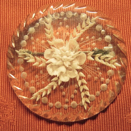 Broche ancienne lucite - broche,