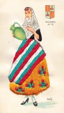 CPA FANTAISIE BRODÉE TENUE DANSE TRADITIONELLE MALLORCA N°12 PAR IRAOLA