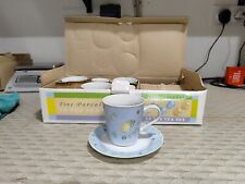 6 Tasse A Café Et 6 Sous Tasse En Porcelaine 