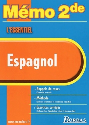 Mémo espagnol seconde - seconde,
