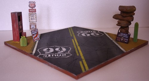 Diorama route usa pompe - diorama,