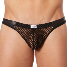 String noir filet avec bandes