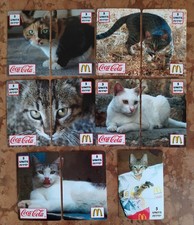 11 TELECARTES PUZZLE THEME COCA COLA et CHAT (CARTES TELEPHONIQUES) Réf. M 8