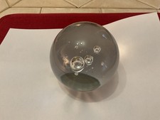 Presse Papier / sulfure en Cristal Schneider France Collection bulle forme ronde