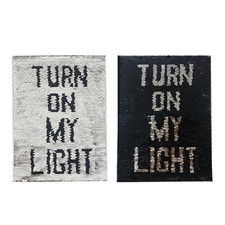  Broderie Anglais Lettres Paillettes Patches Double-Face Rotatif Tissu Pâte