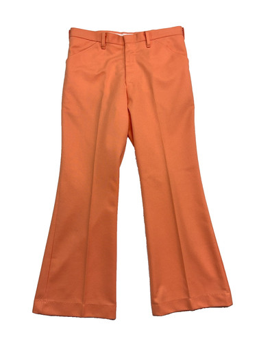 Vtg 70s peach disco flare - 70s,