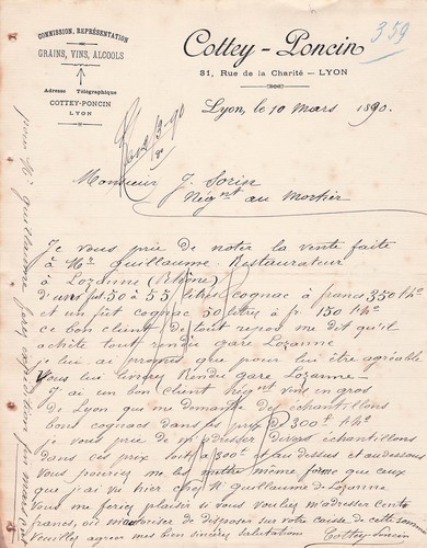 Lyon commissionnaire cottey - 69,