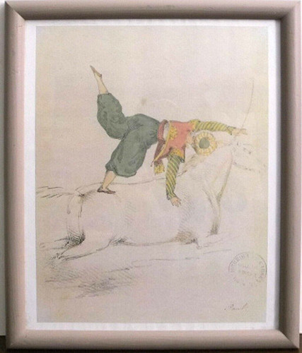 Dessin acrobatie cavalier - cavalier, sur