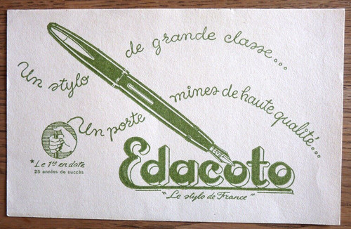 Buvard edacoto un - -, stylo