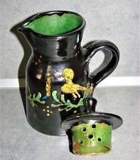 Ancien pichet cruche Poterie d'Annecy - Savoie- Terre cuite vernissée