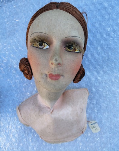 Ancienne tête buste poupée - tête,