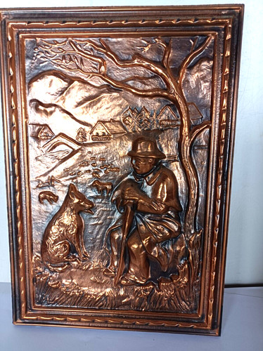 Tableau ancien cuivre - tableau,
