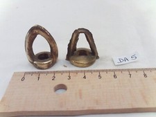 2 Ancien anneau de suspension en laiton H: 30 mm pas 10 mm x 0,9 mm (DA5)