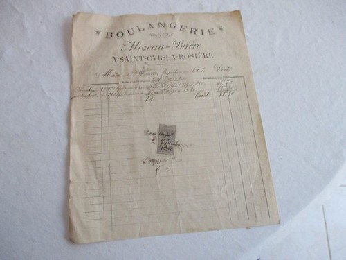 Ancienne facture papier - , à