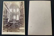 Great Britain, London, St-Paul Choir, F.C.O.S Vintage albumen print, carte cabin