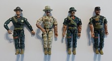 4 FIGURINES SOLDATS MILITAIRES LANARD 1986 ACTION FIGURE 