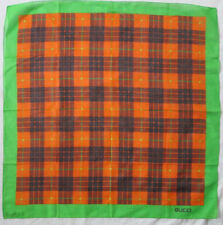 -Superbe Foulard GUCCI  100% coton  TBEG  vintage Scarf 68 x 68 cm