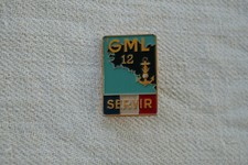 insigne 12° GML escadron Gendarmerie Maritime Légère SERVIR 1941 Alu peint AUGIS