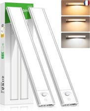 Reglette LED Détecteur de Mouvement Interieur Rechargeable, Lampe de Placard 