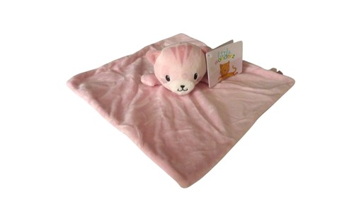 Doudou chat plat - , rose