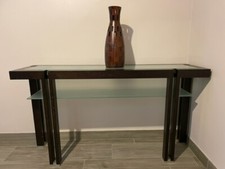 CONSOLE BOIS TEINTE WENGE ROCHE BOBOIS