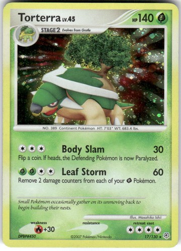 Torterra 130 holo rare - 17/130,