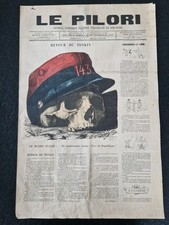 Journal Le Pilori n°5 du 23 mai 1886 revue satirique caricature Gibet Mariotte