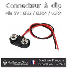 Connecteur à Clips pour Pile 9V (6F22)