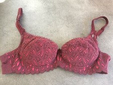 WONDERBRA L AUTHENTIQUE SOUTIEN GORGE PUSH UP PRUNE BRETELLES AMOVIBLES FR 85 A