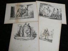 Horace Vernet - Ensemble de 4 lithographies Armée Napoléonienne 1810/25