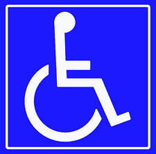 Autocollant Sticker VOITURE HANDICAPÉ 15X15CM