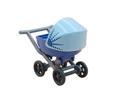Playmobil poussette bleue – Landau accessoire bébé – Pièce originale