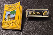 Pin’s Lot de 2 France Télécom Les Pages Jaunes et Logo (194)