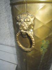 Ancien porte parapluies ou cannes d 'entrée en laiton époque XIXe