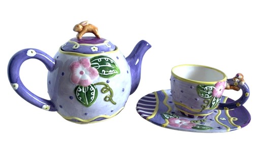 Home interiors bunny teapot - interiors,