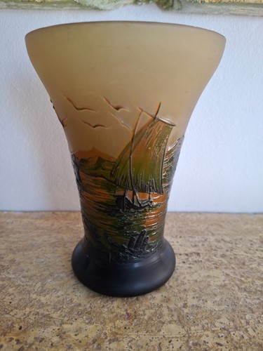 Vase tip gallé - gallé, décor