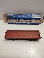 MECCANO/HORNBY HO 727  WAGON PLATEAU A RIDELLE BASSE  AVEC BOITE BEL ETAT