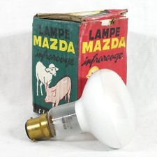 Lampe Ampoule MAZDA Infrarouge 100W 230/250V Neuve d'ancien stock NOS