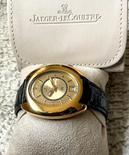 MO NTRE JAEGER LECOULTRE MEMOVOX AUTOMATIC WATCH GOLD PLATED STAINLESS STEEL