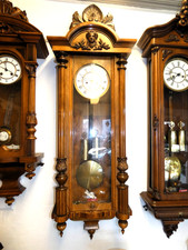 4C071 Gustav Becker Wiener Regulator-Jugendstil-Nussbaum-Sekundenzeig-118cm Haut