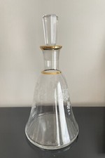 Carafe flacon decor fleuri - carafe, ou