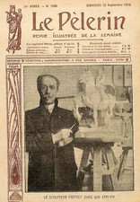 MORT DU SCULPTEUR EMMANUEL FRÉMIET / ILLUSTRATION  1910