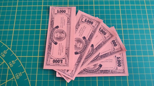 Lot billets 5000 jeu - x5,