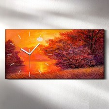 Horloge murale sur toile 60x30