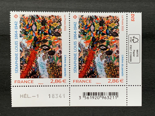 Timbres france paire cdf - france, 2022